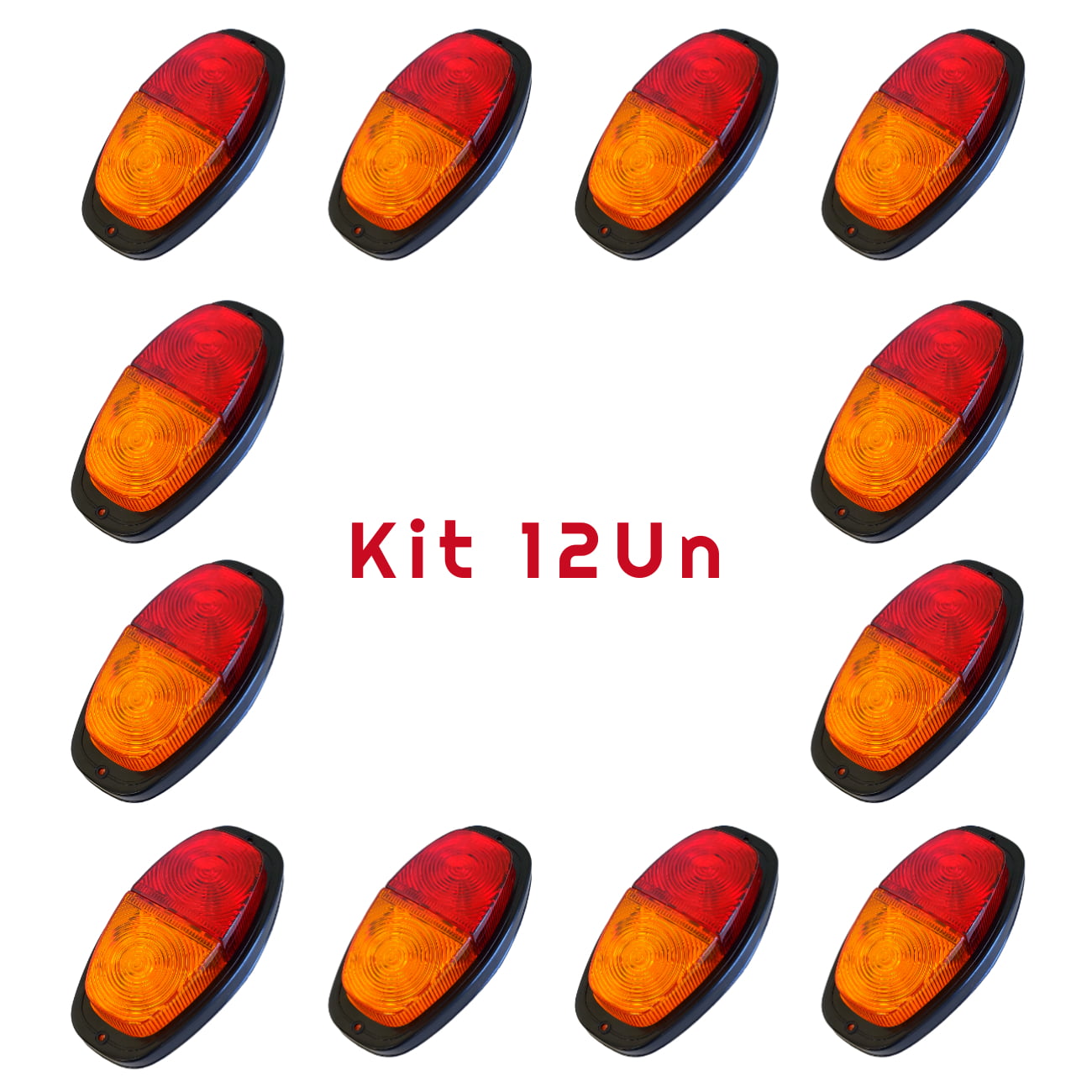 Kit 12Un Lanterna Universal Bicolor Canoinha