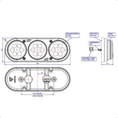 Lanternas Led Caminhão Carreta Baú Truck Tanque 12v