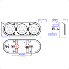 Lanterna Traseira Carreta Led 24v Caminhão, Baú, Truck